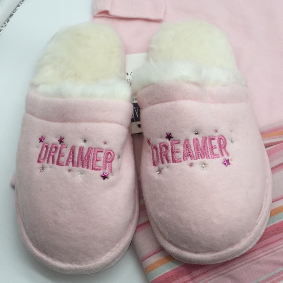 Gap Kids Dreamer Girls PJ Pajama Set Size 4 + Slippers Size 10/11 - Picture 13 of 15